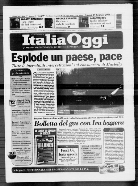 Italia oggi : quotidiano di economia finanza e politica